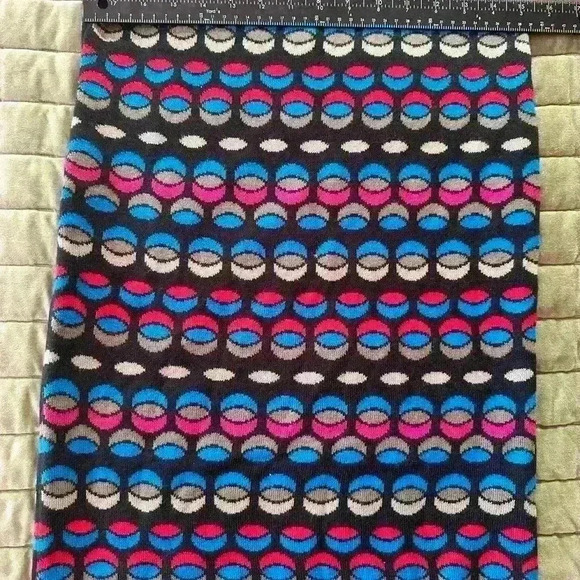 Groovy Vintage women’s abstract knit skirt size s/m waist 30 psychadelic - Picture 3 of 4